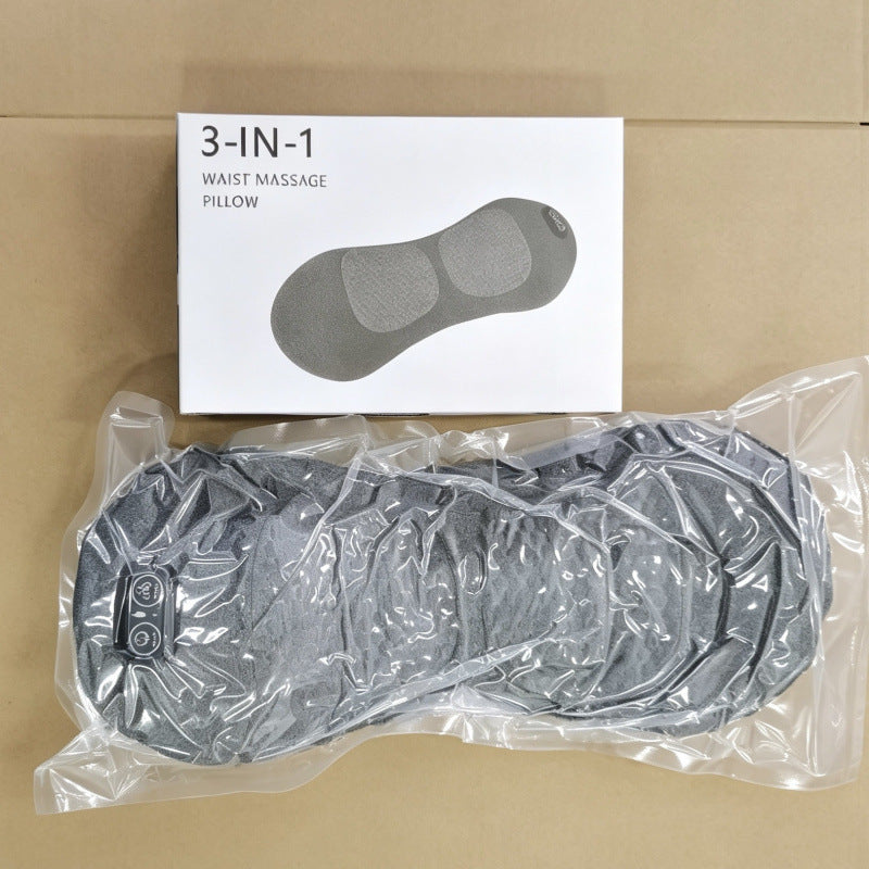 Multifunctional Lumbar Massage Pillow with Heating and Vibration